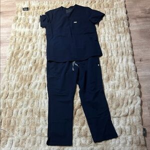 Figs Women's Dark Blue Scrub Set